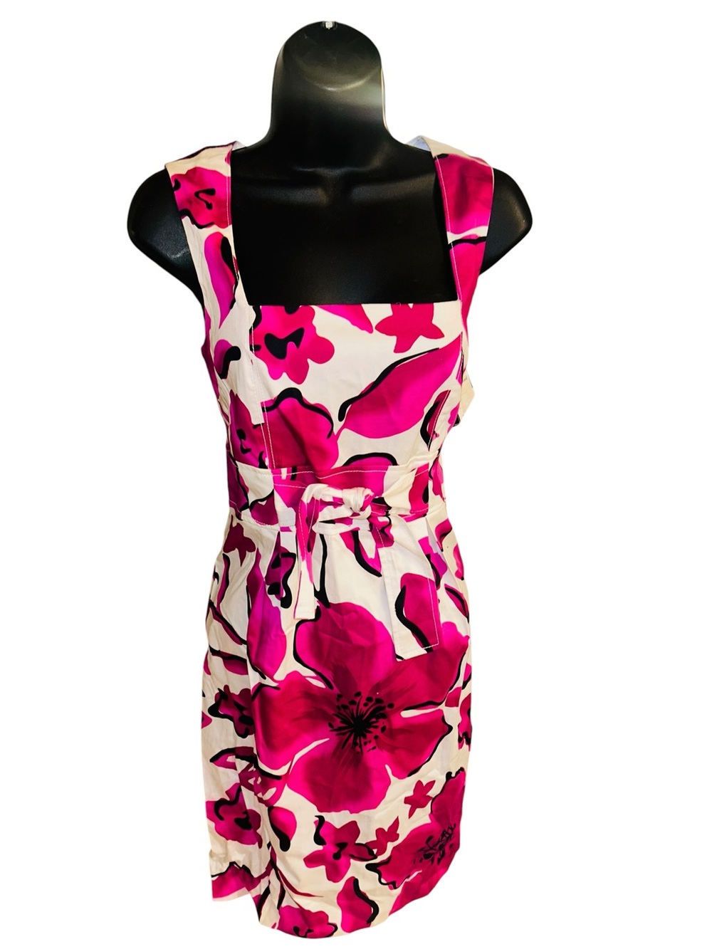 Jessica Howard Fuchsia Floral Square-Neck Sheath Dress - Picture 2 of 11